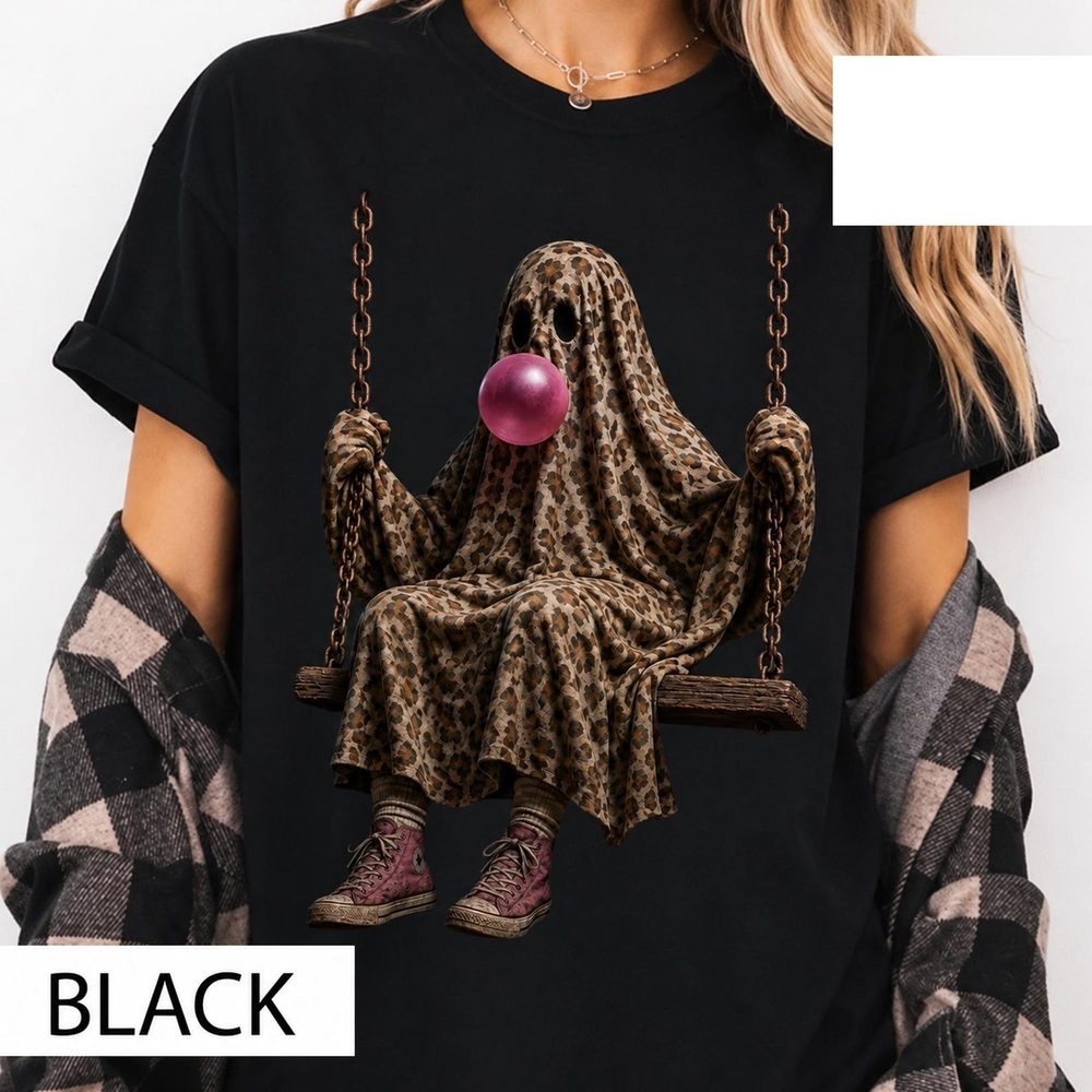Funny Leopard Ghost Swing Tee
